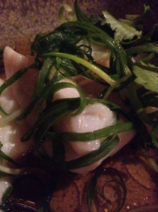 Steamed fish fillet with ginger and shallots